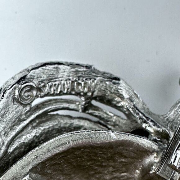 Sarah Coventry Vintage Silver Tone Apple Delight Brooch Pin Fashion Accessory I - Picture 15 of 16